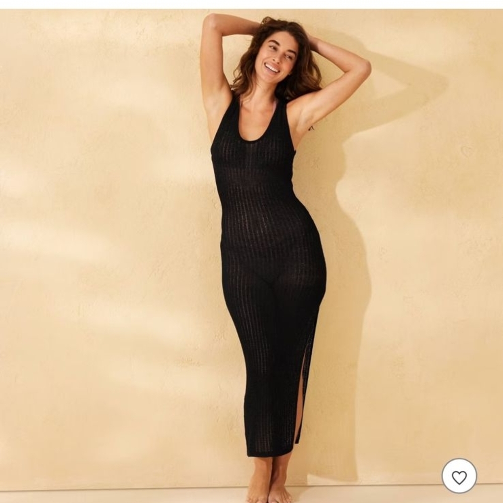 Shade & Shore Elegant Black Swim Cover-Up